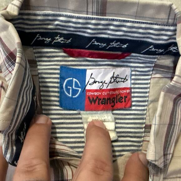 Wrangler George Straight Shirt Cowboy Cut Western Rodeo Mens Large - Picture 4 of 6
